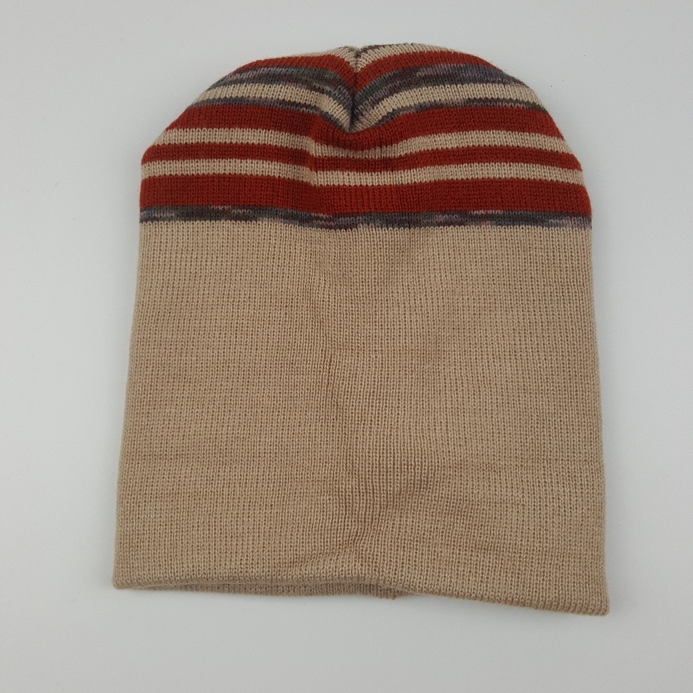 Beige Red Winter Beanie {Chuns}